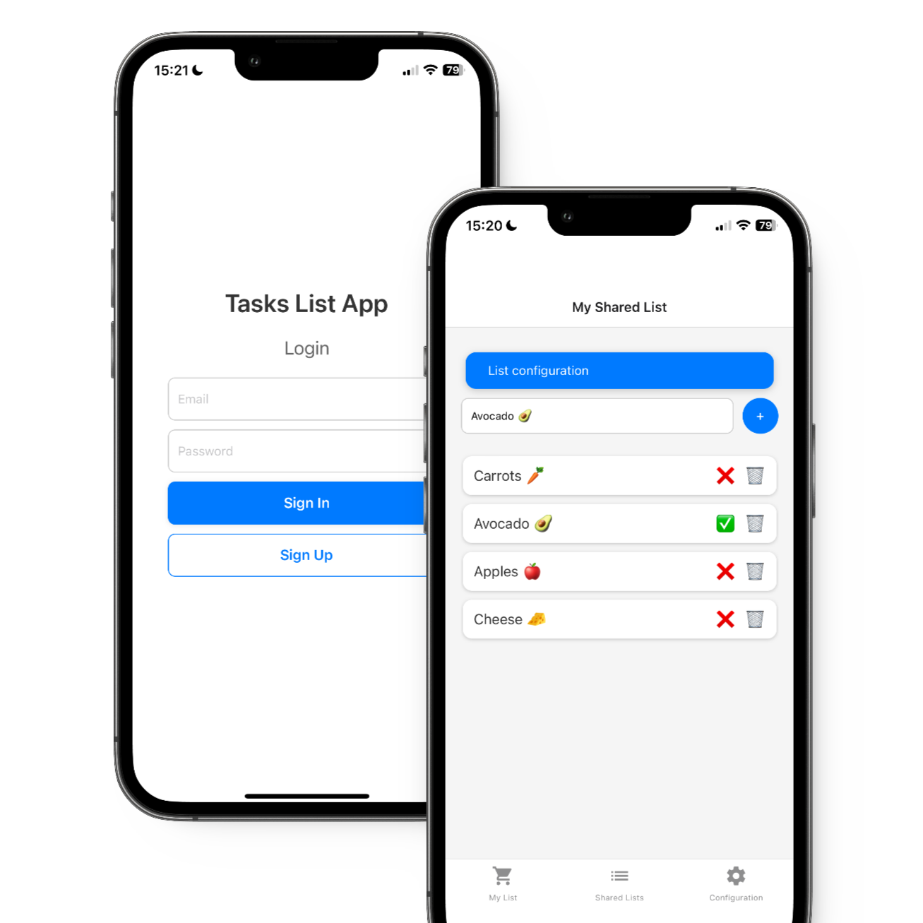Shared to-do list app
