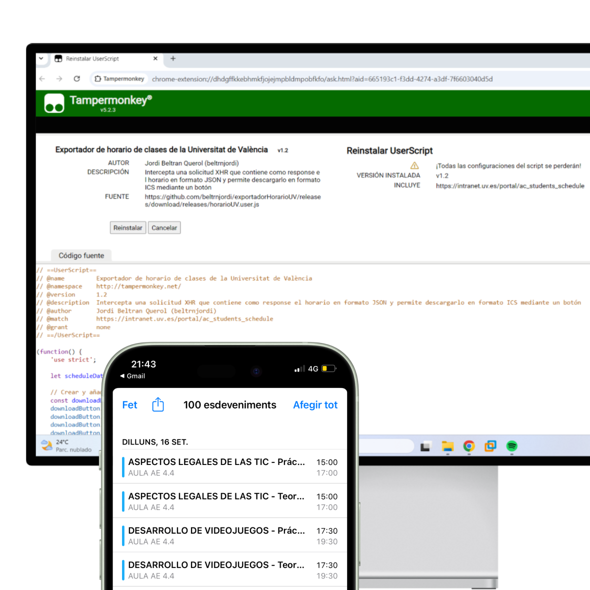 UV Timetable Export Tool